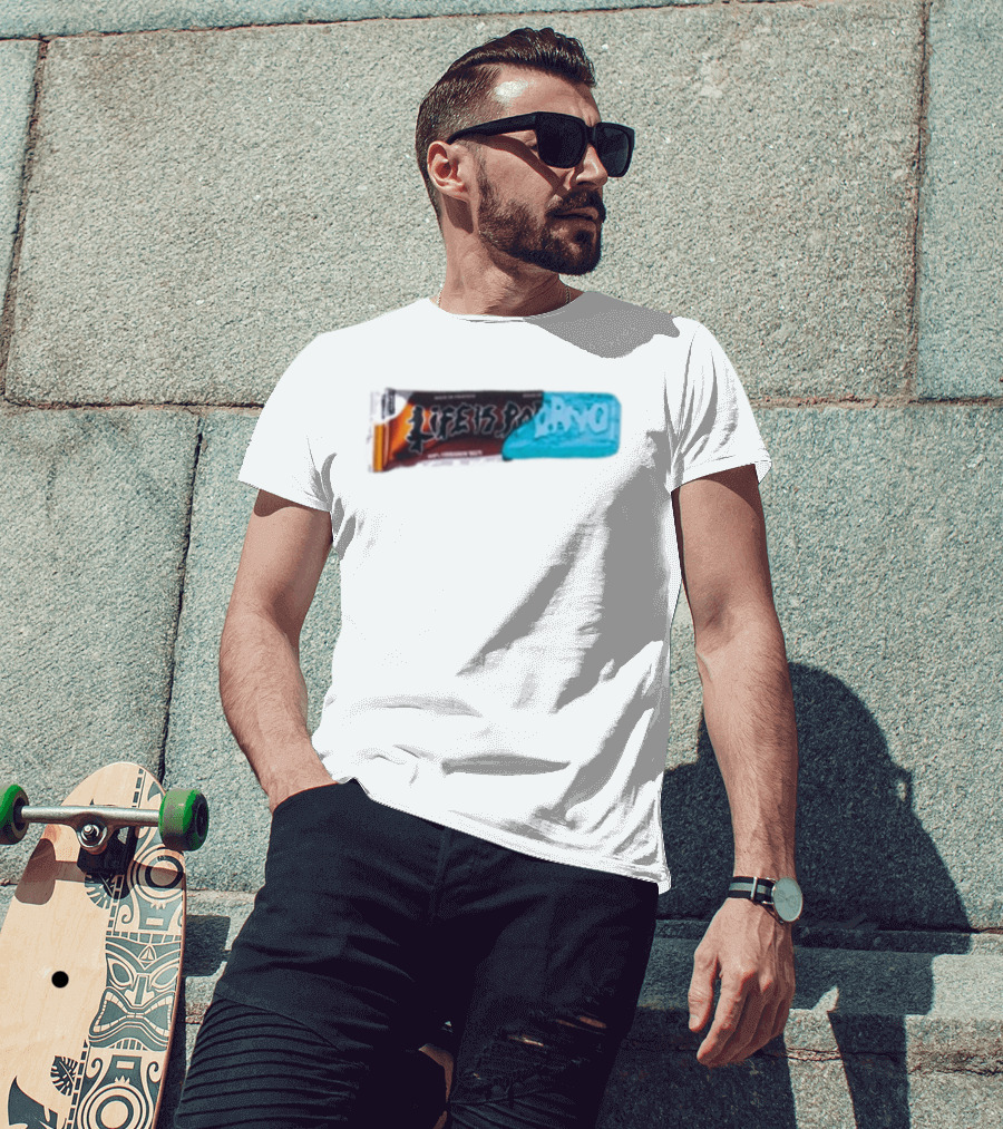 Life Is Porno Protein Bar Wrapper T-Shirt