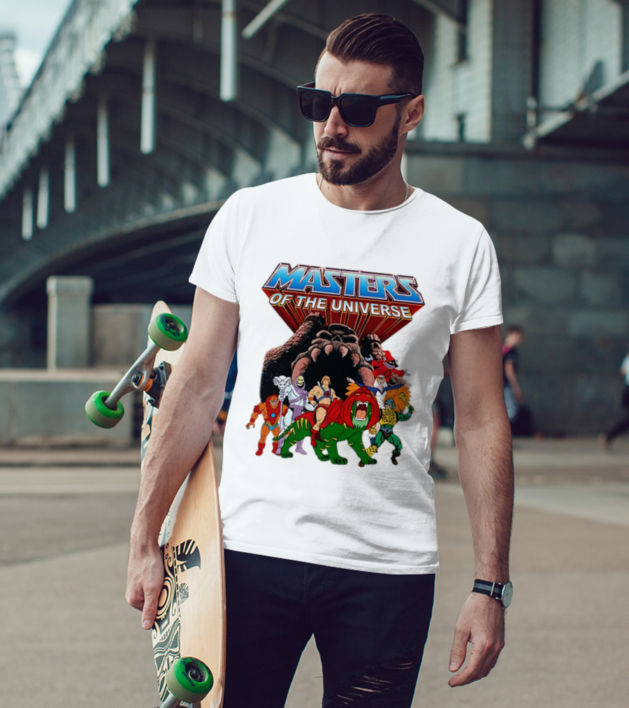 Masters Of The Universe He Man Skeletor Battle Cat Teela Beast Man Man At Arms Orko Animation Characters T-Shirt