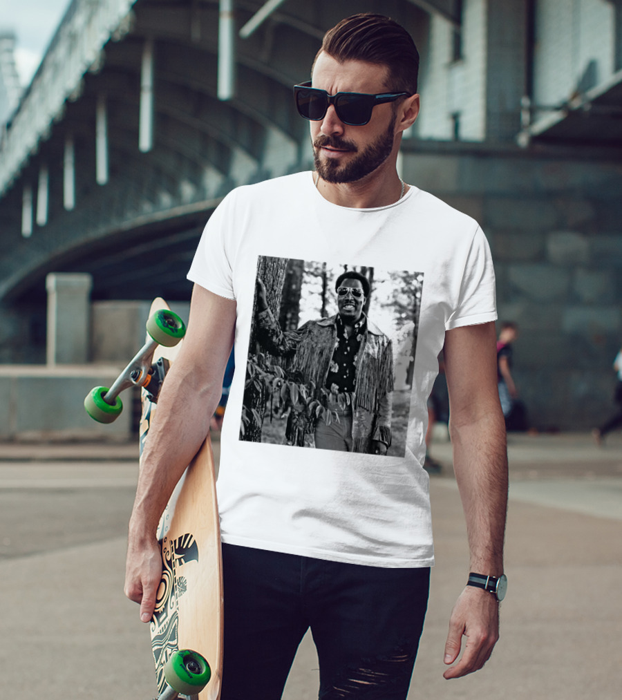 Clarence Carter Singer Fringe Jacket And Sunglasses Outdoors T-Shirt
