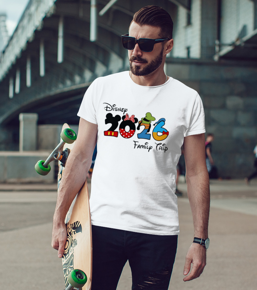 Disney 2026 Family Trip Mickey Minnie Goofy Donald T-Shirt