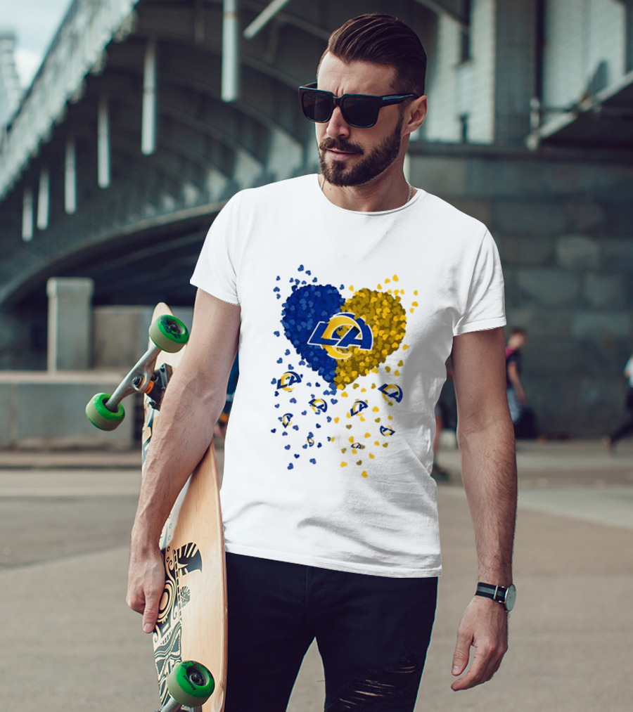 Los Angeles Rams Heart Logo 2026 Football Fanwear T-Shirt