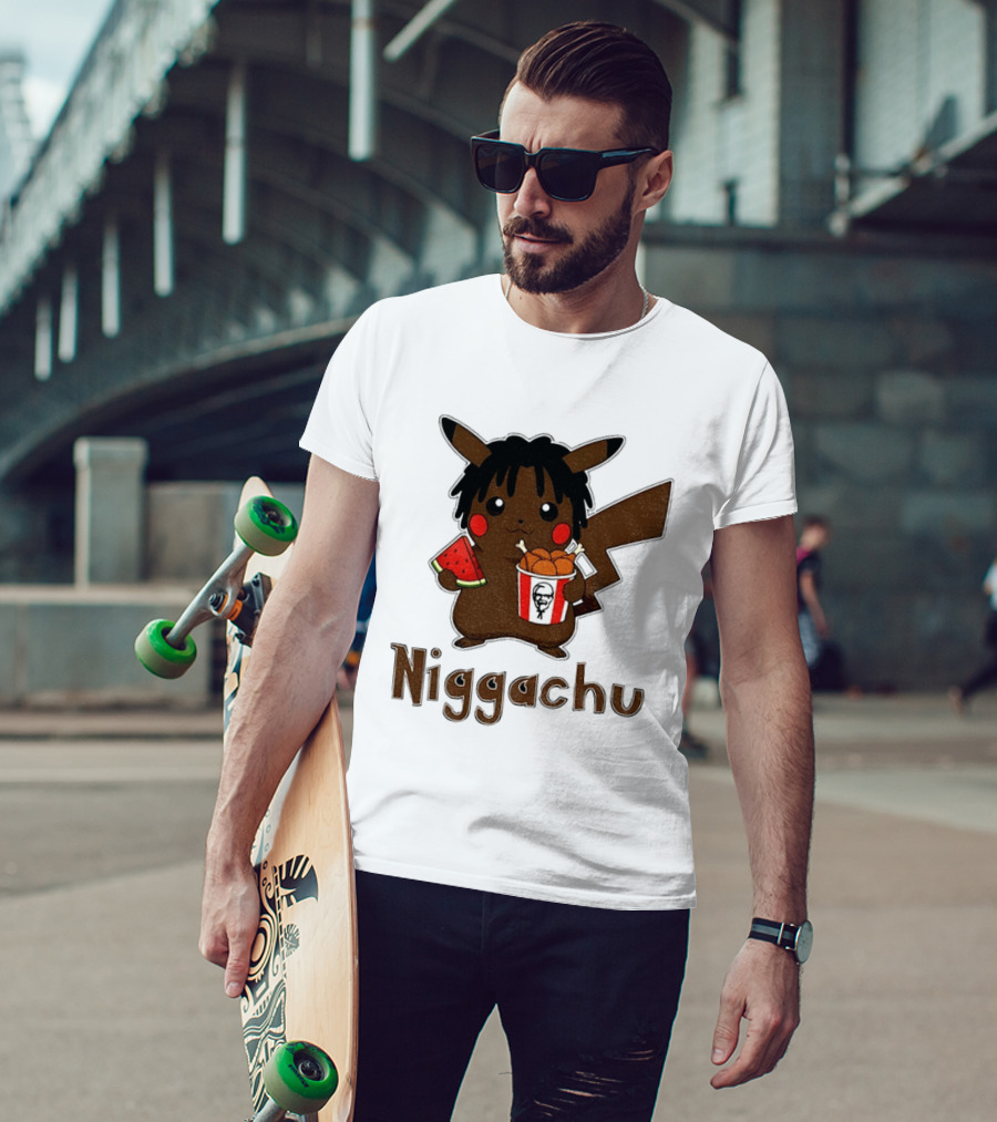 Pikachu X Nigga Niggachu KFC Meme T-Shirt