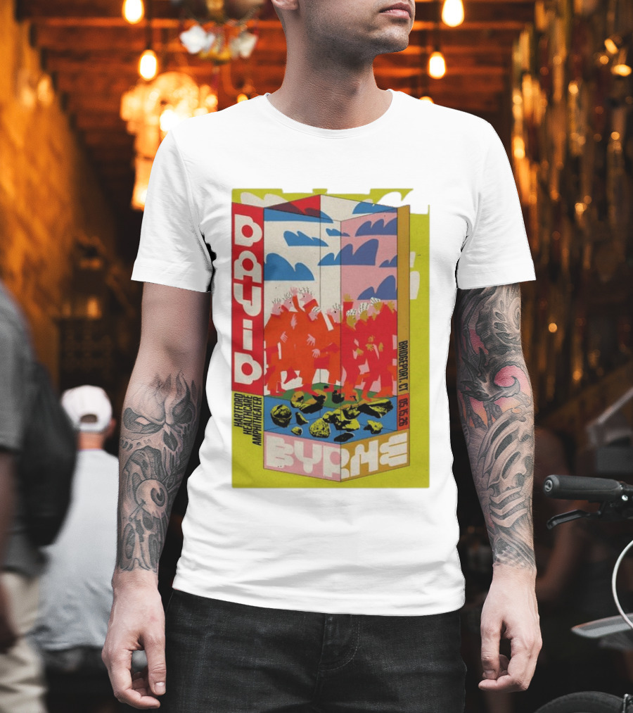 David Byrne Hartford Healthcare Amphitheater Bridgeport CT May 15 2026 Tour T-Shirt