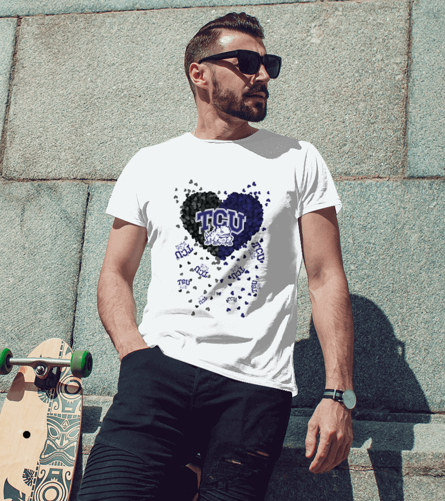 TCU Horned Frogs Heart Football 2026 T-Shirt