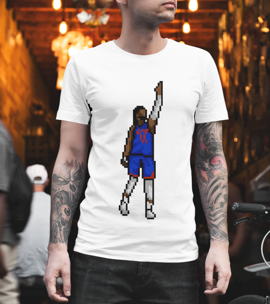 Jalen Brunson Clutch Pixel Art New York Knicks Basketball T-Shirt