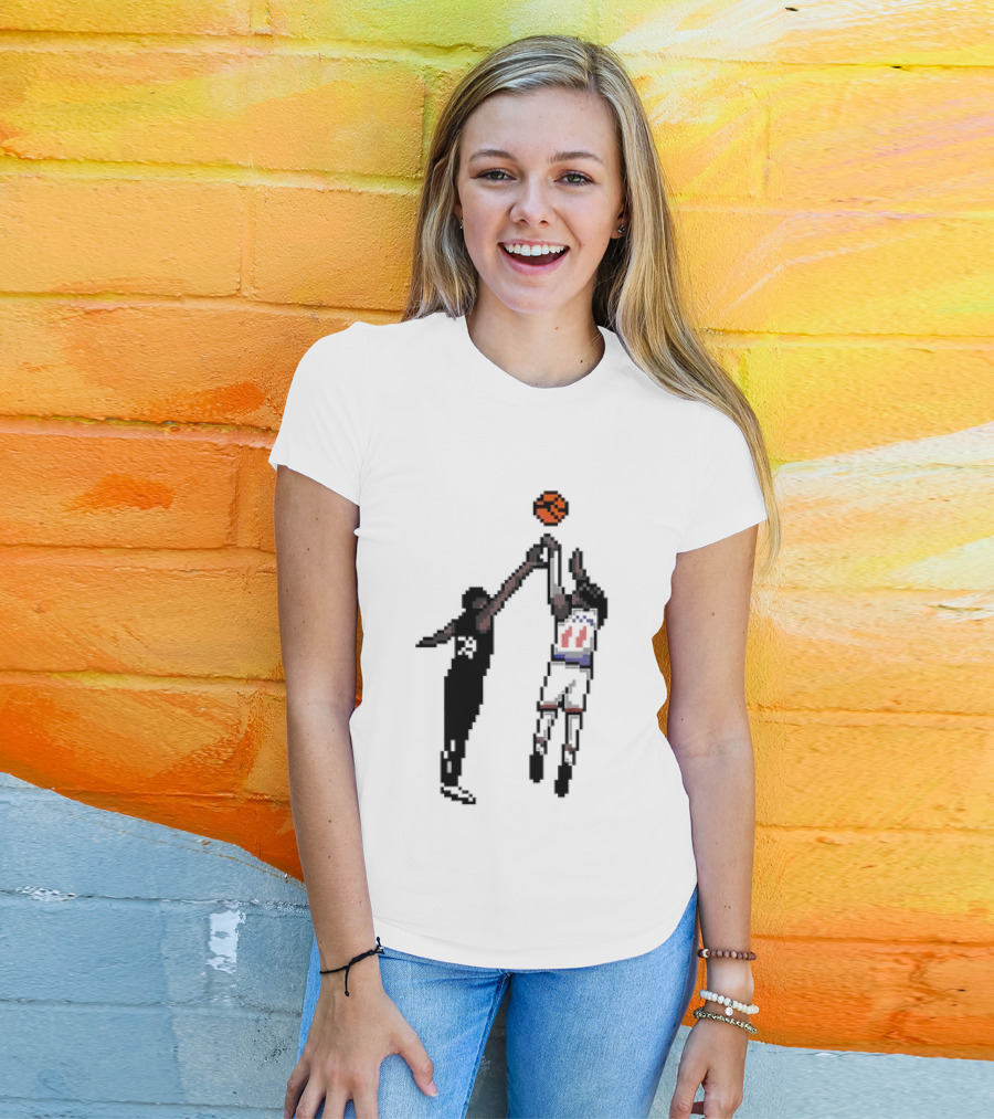 Jalen Brunson New York Knicks 8bit Basketball Action T-Shirt