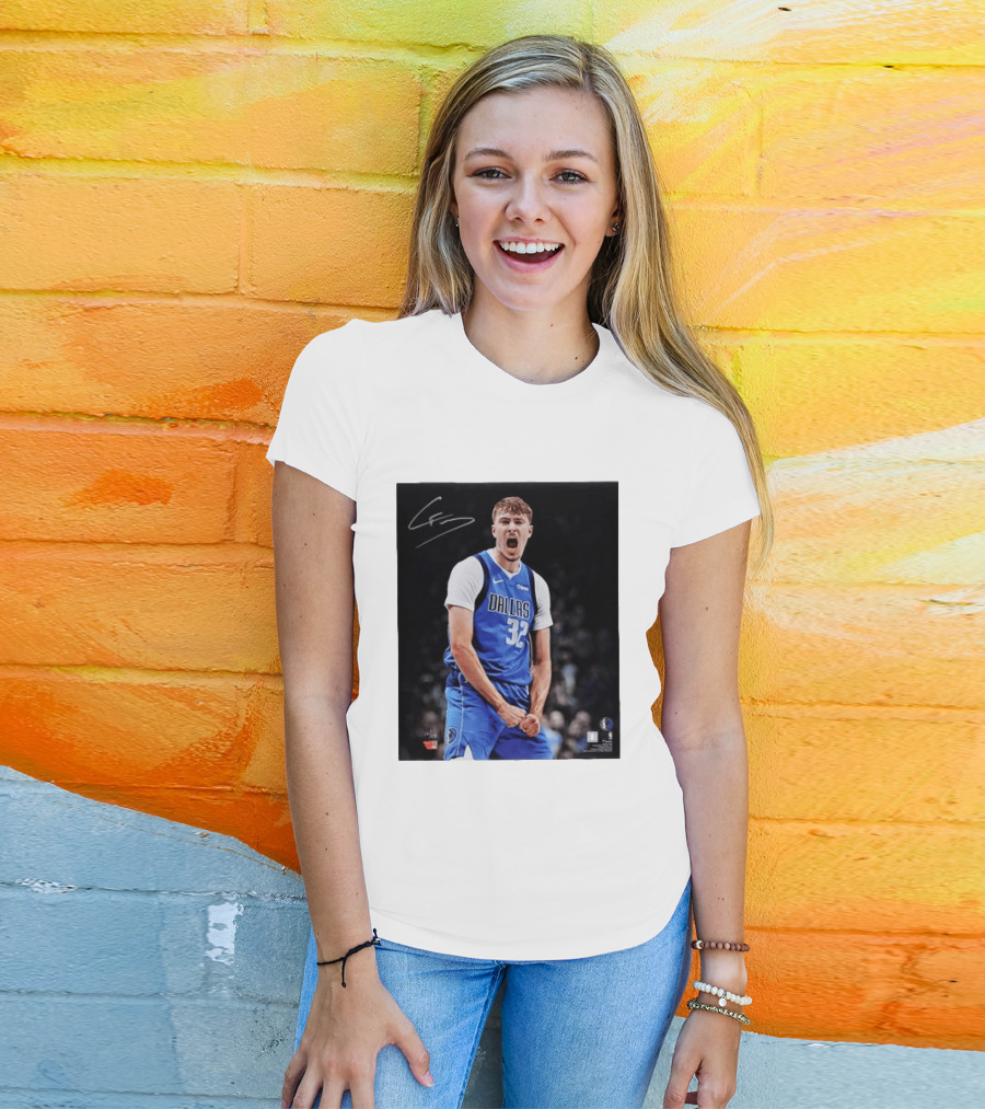 Cooper Flagg Dallas Mavericks Autographed Memorabilia NBA Collectible T-Shirt