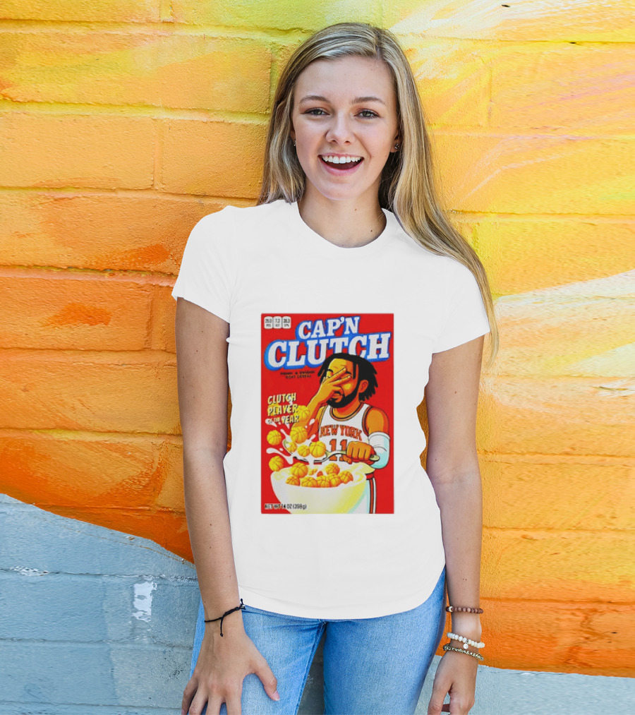 Cap'n Clutch New York Knicks Clutch Player Of The Year Cereal Box T-Shirt