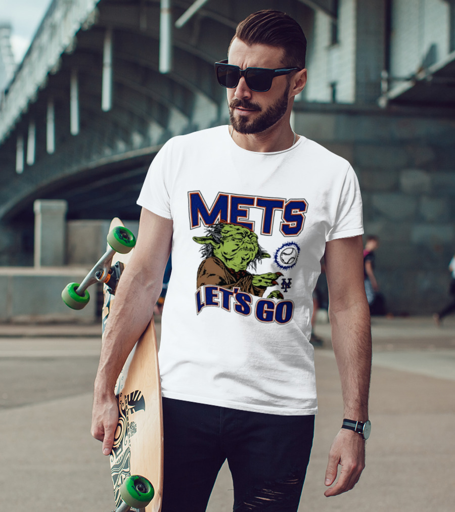 New York Mets Yoda Collaboration Let's Go Star Wars MLB T-Shirt