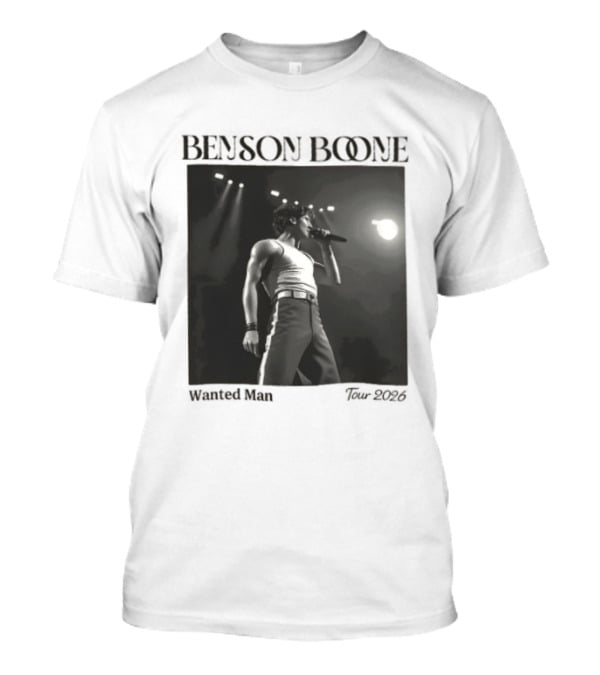 Benson Boone Wanted Man Concert 2026 Tour Performance T-Shirt