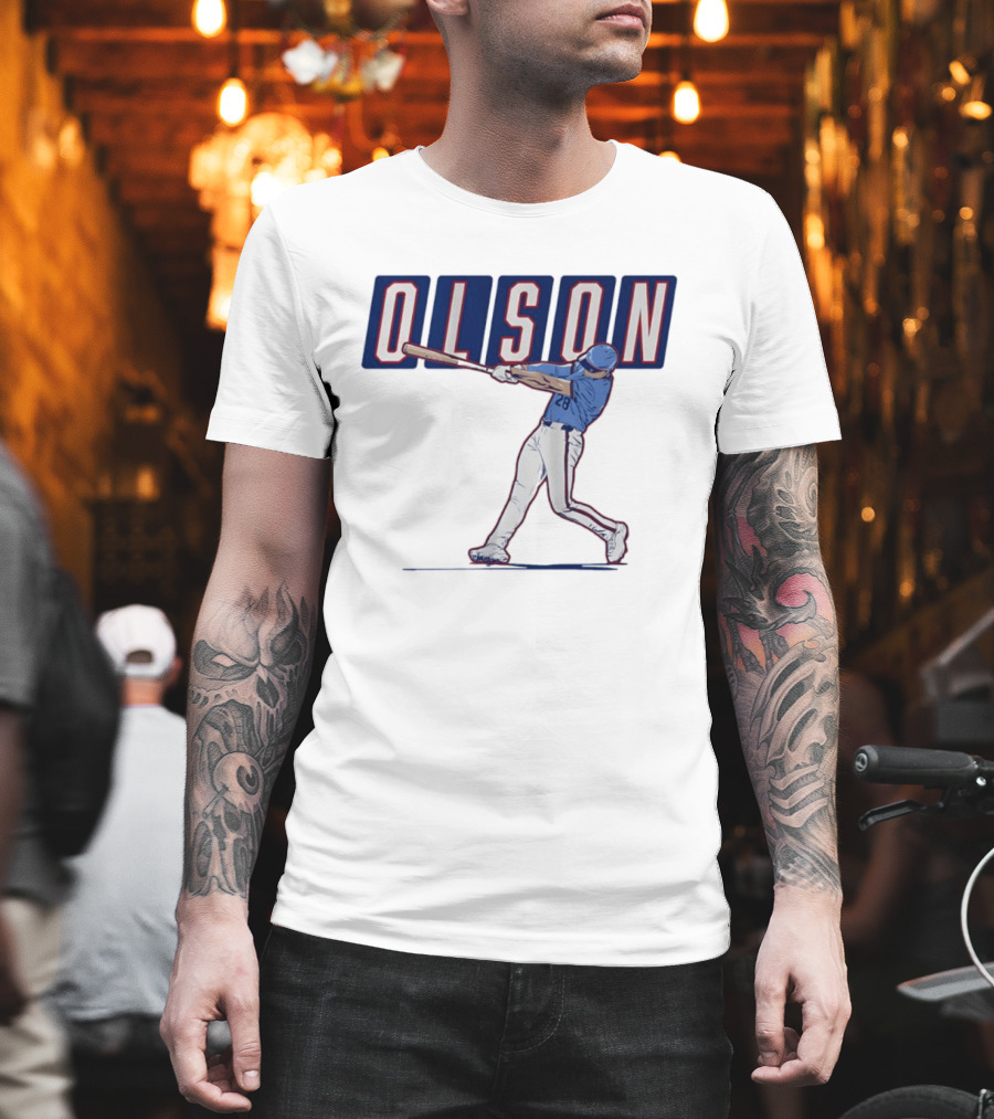 Olson 28 ATL Slugger Swing For Atlanta Braves Baseball Fans T-Shirt