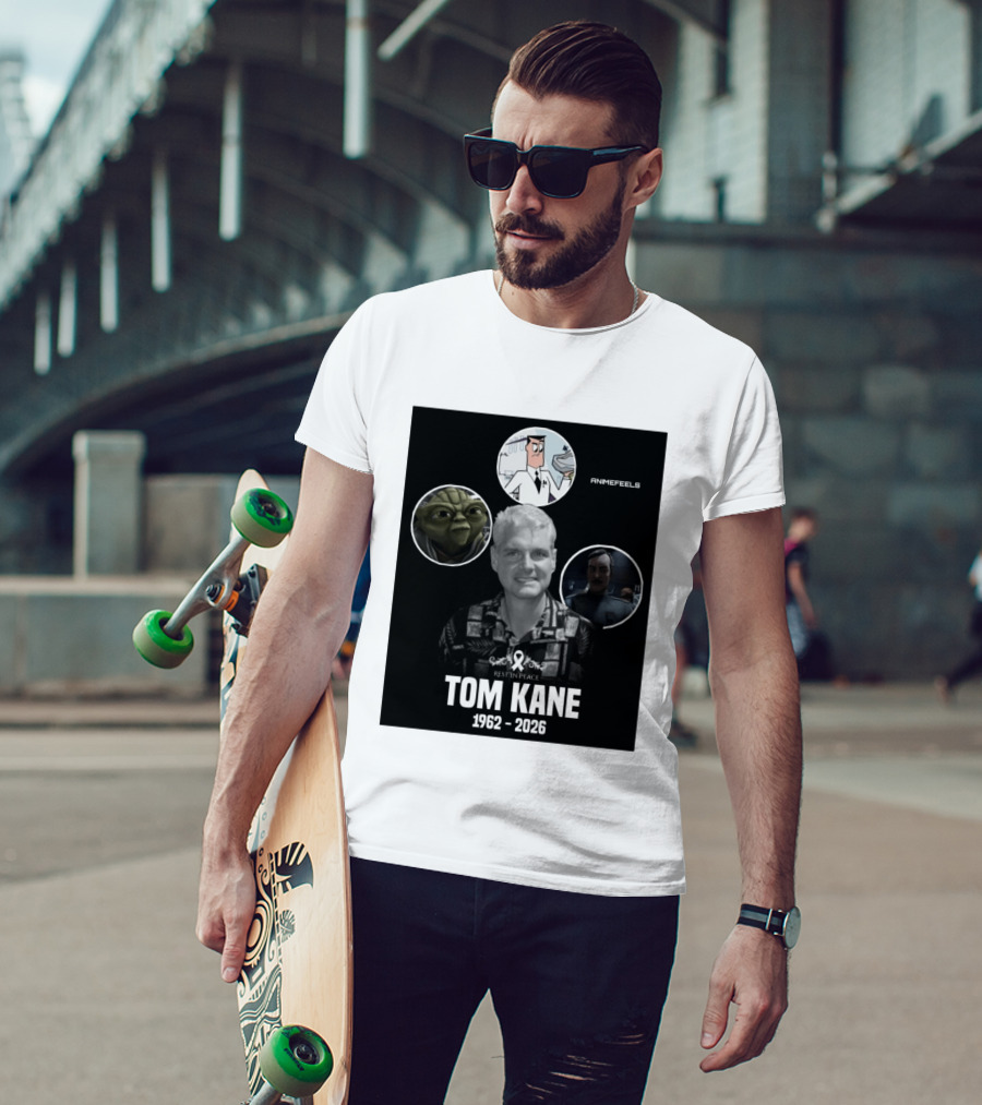Rest In Peace Tom Kane 1962 2026 Animefeels Yoda T-Shirt