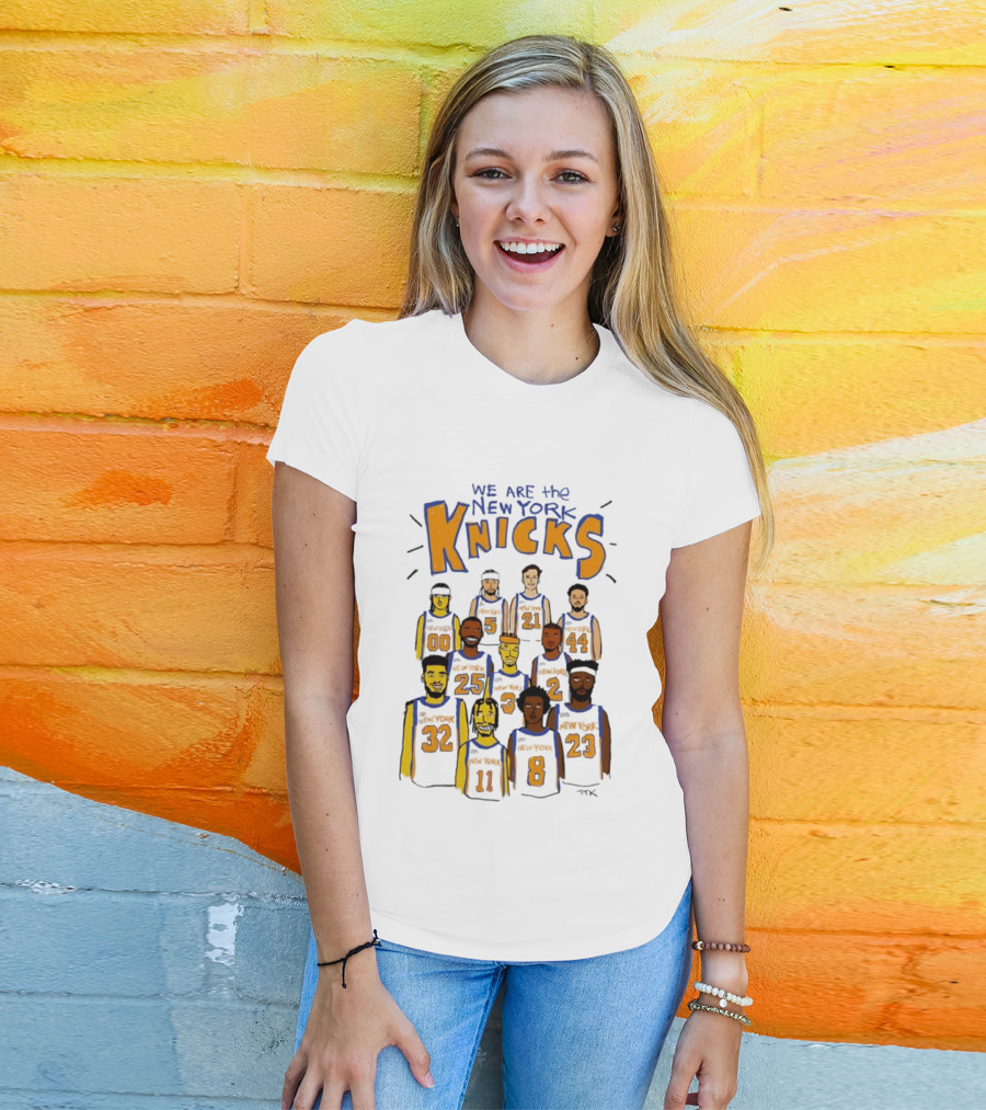 We Are The New York Knicks Players Basketball Doodle Team Roster T-Shirt