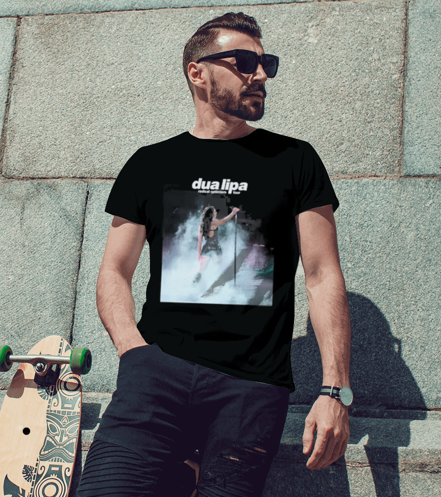 Dua Lipa Round Neck Abstract Pastel Aura T-Shirt