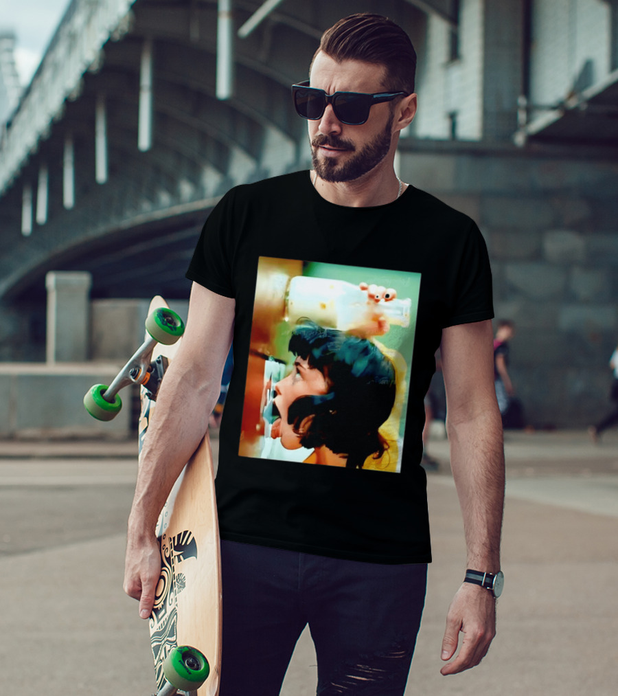 The Girl With Banging Head Licking Milk Scene T-Shirt