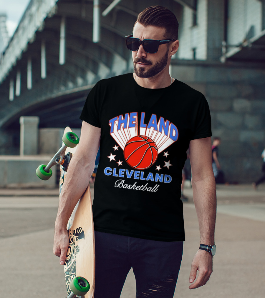 The Land Cleveland Basketball Orange Ball Vintage Style Sports Fan T-Shirt