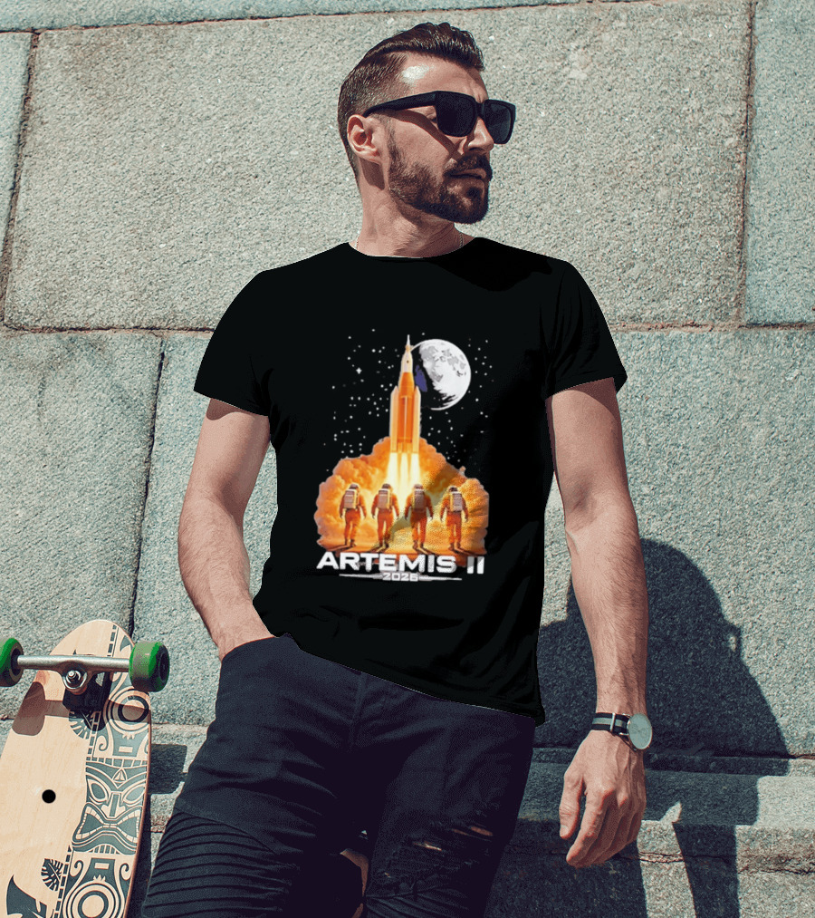 Artemis II Moon Mission 2026 NASA Astronaut Launch T-Shirt