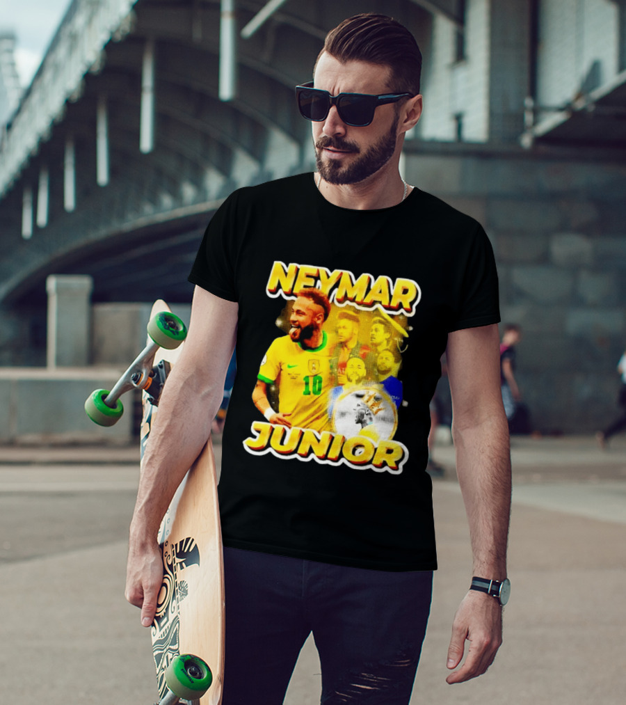 Neymar Junior Brasil National Football Team 10 Celebration Soccer Star T-Shirt