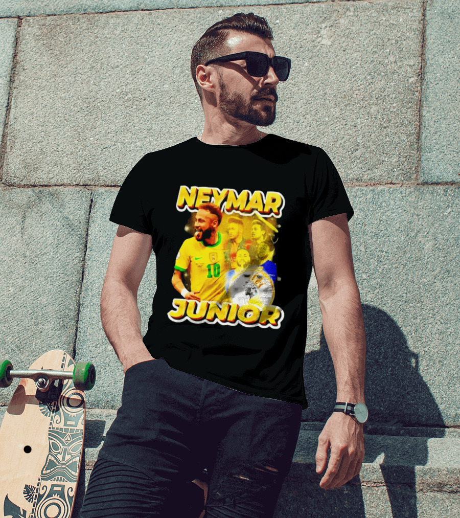 Neymar Junior Brasil National Football Team 10 Celebration Soccer Star T-Shirt