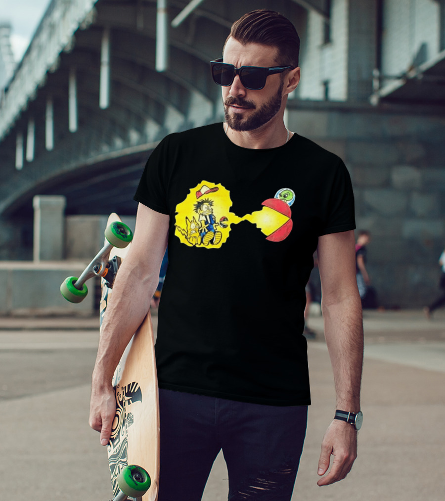Pokémon Alien Nation Meets Pac Man Mashup T-Shirt