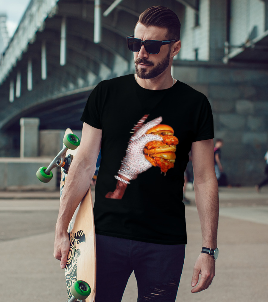 Shiny Gloves With Iceman Dreke Chicken Burger Meme T-Shirt