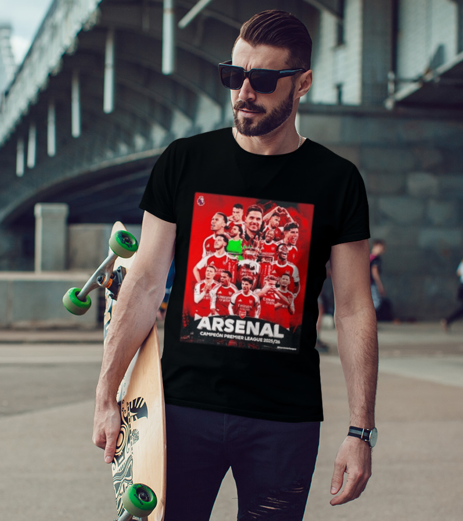 Arsenal Campeón Premier League 2025 2026 Team Players Celebration T-Shirt