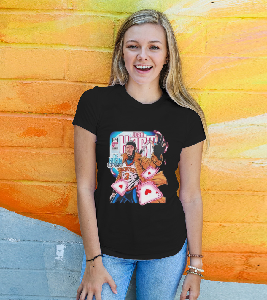 Josh Hart The Ragin' Rebounder Knicks New York Comic Style Basketball Cards T-Shirt