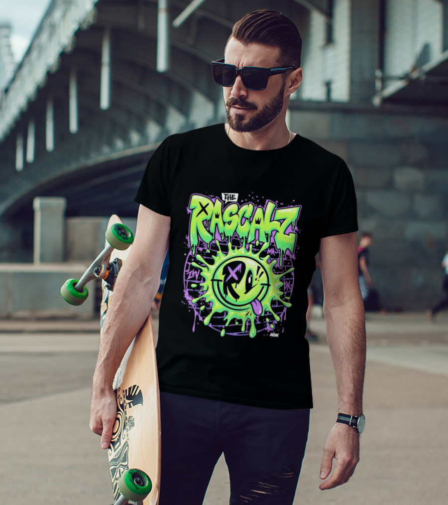 The Rascalz Dripping Neon Smiley X Eyes T-Shirt