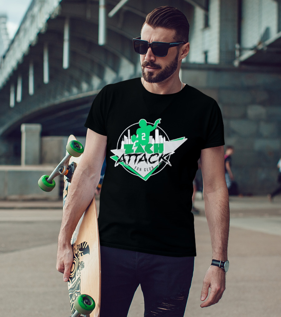 Zach Attack Club Football Player 2 Skyline T-Shirt
