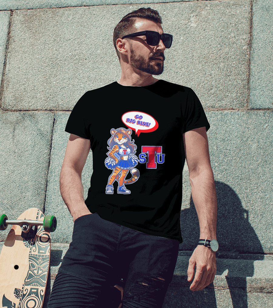 Tiger Cheerleader Go Big Blue STU T-Shirt