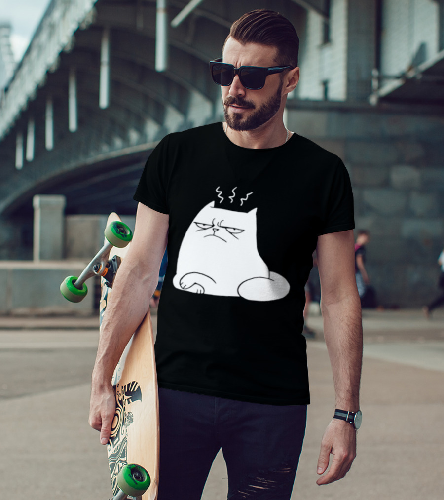 Judgement Cat Grumpy Steaming Expression T-Shirt
