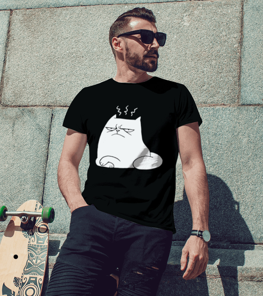 Judgement Cat Grumpy Steaming Expression T-Shirt