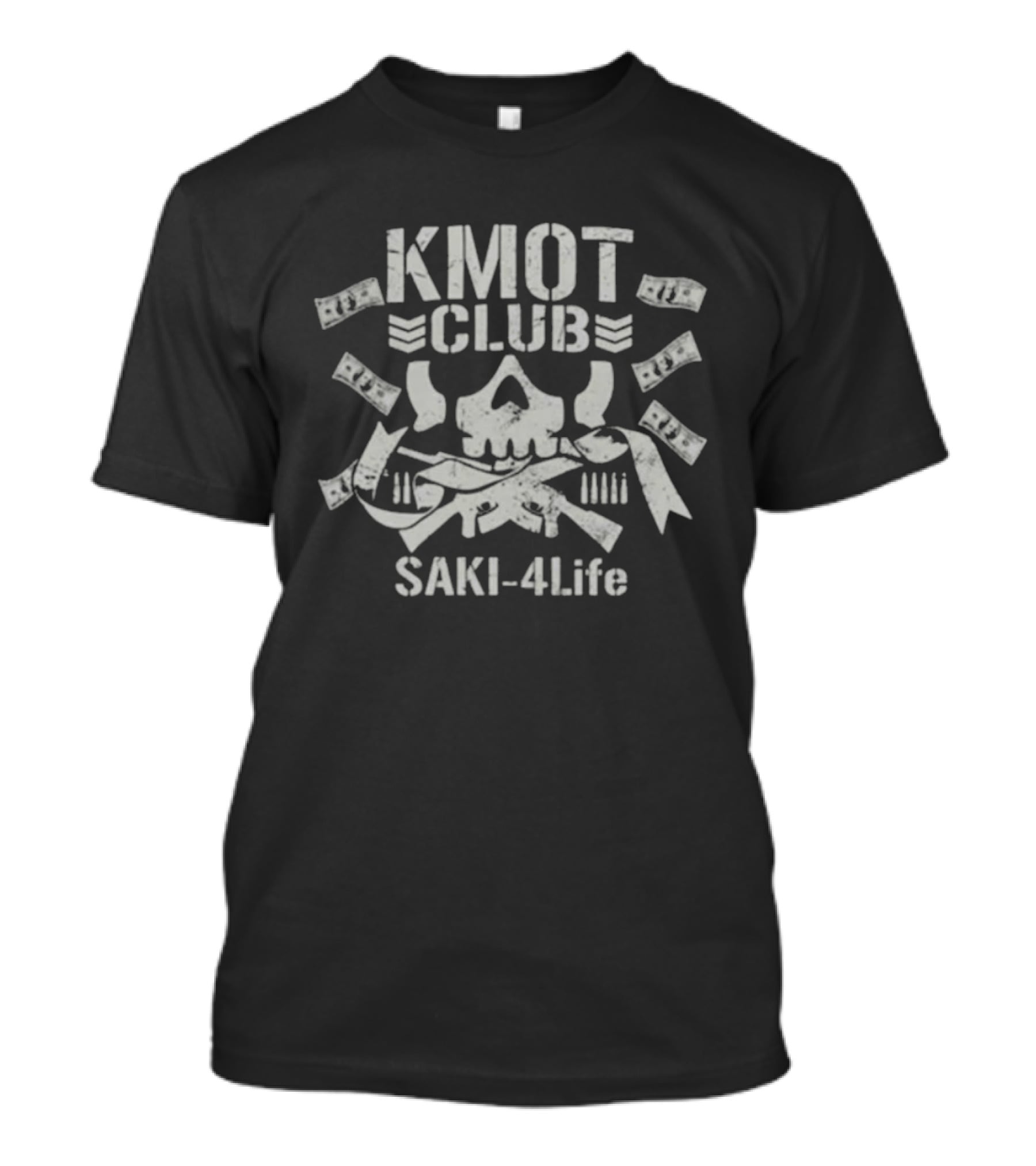 Kmot Club Saki 4 Life Skull And Guns T-Shirt