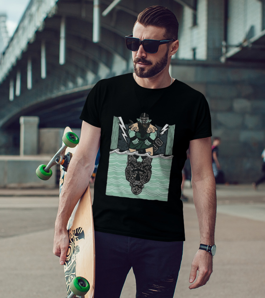 Reflections Of Tolv Norse Viking Thunder God And Mythology Reflection T-Shirt