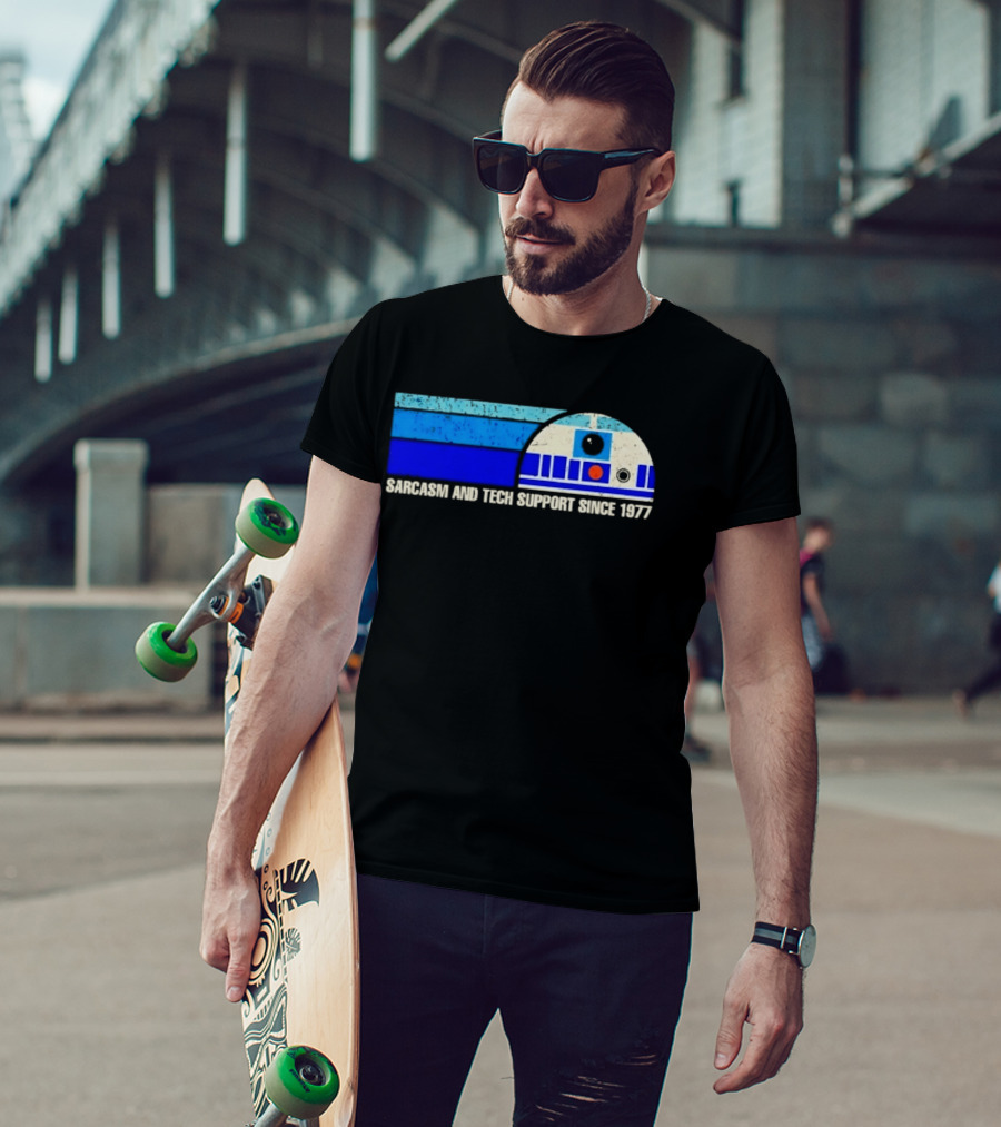 Sarcasm And Tech Support Since 1977 R2 D2 Star Wars T-Shirt