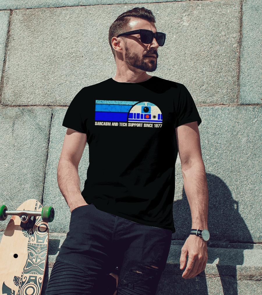 Sarcasm And Tech Support Since 1977 R2 D2 Star Wars T-Shirt