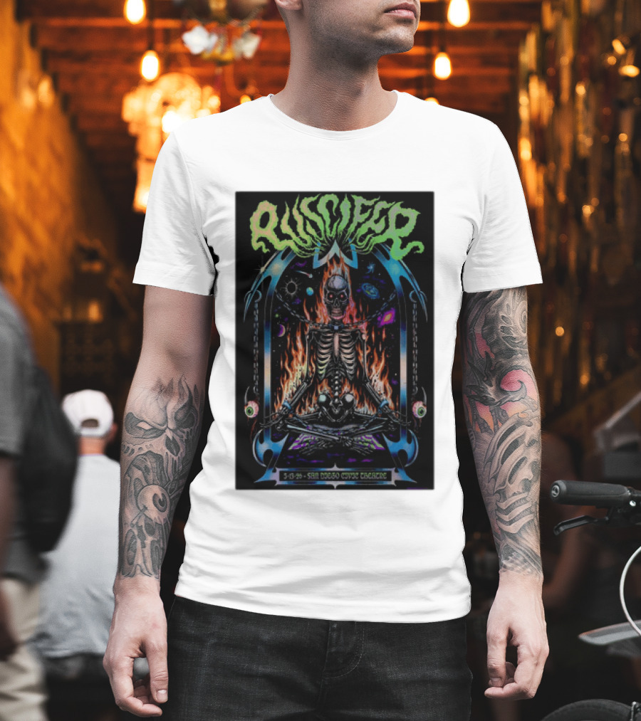 Puscifer San Diego Civic Theatre May 13 2026 Skeleton Cosmic Fire T-Shirt