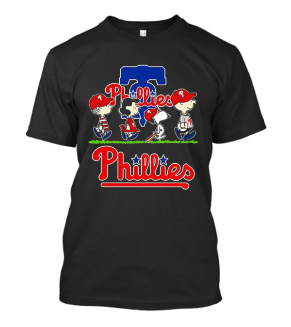 Snoopy Charlie Brown Linus Lucy Phillies Baseball 2026 T-Shirt