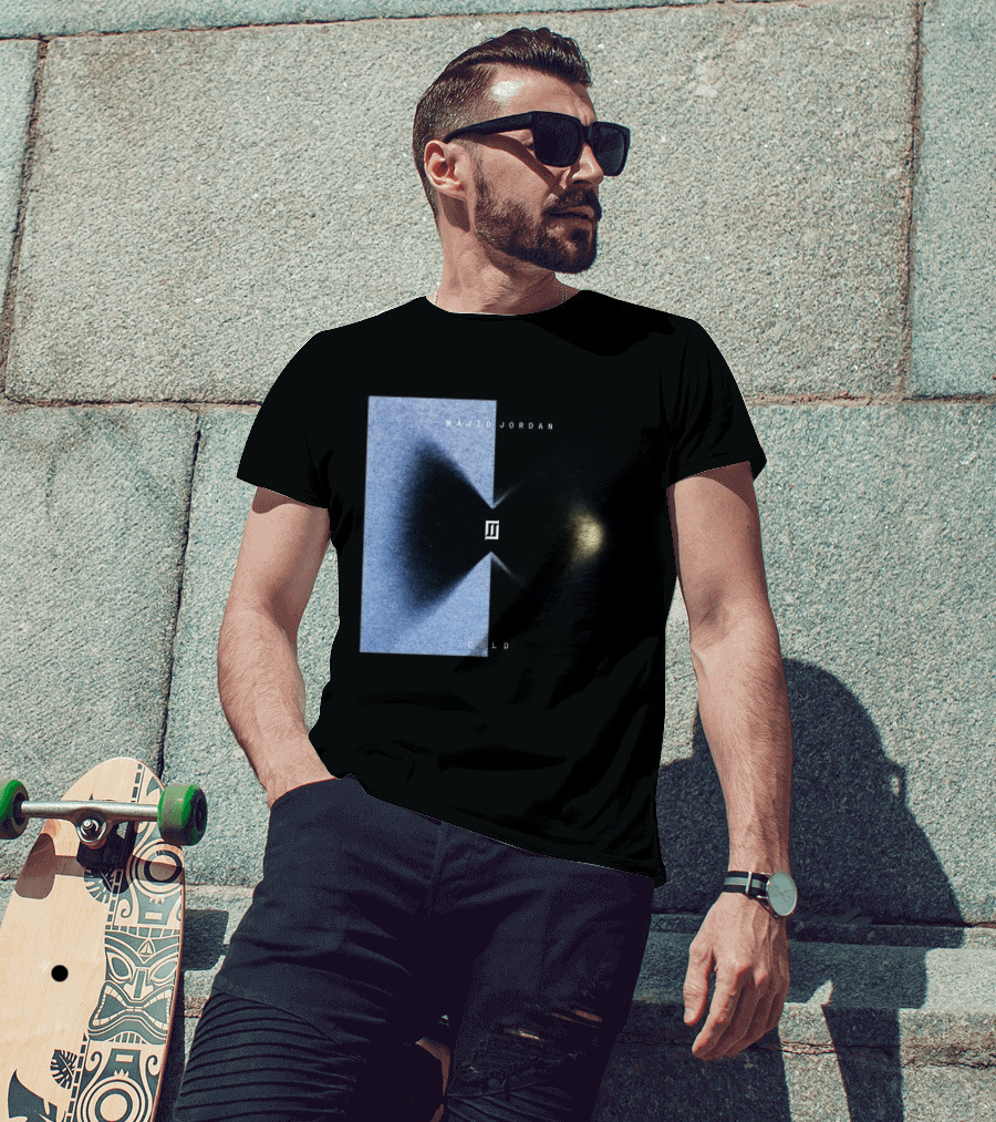 Majid Jordan Cold Album Cover Black And Blue Split T-Shirt