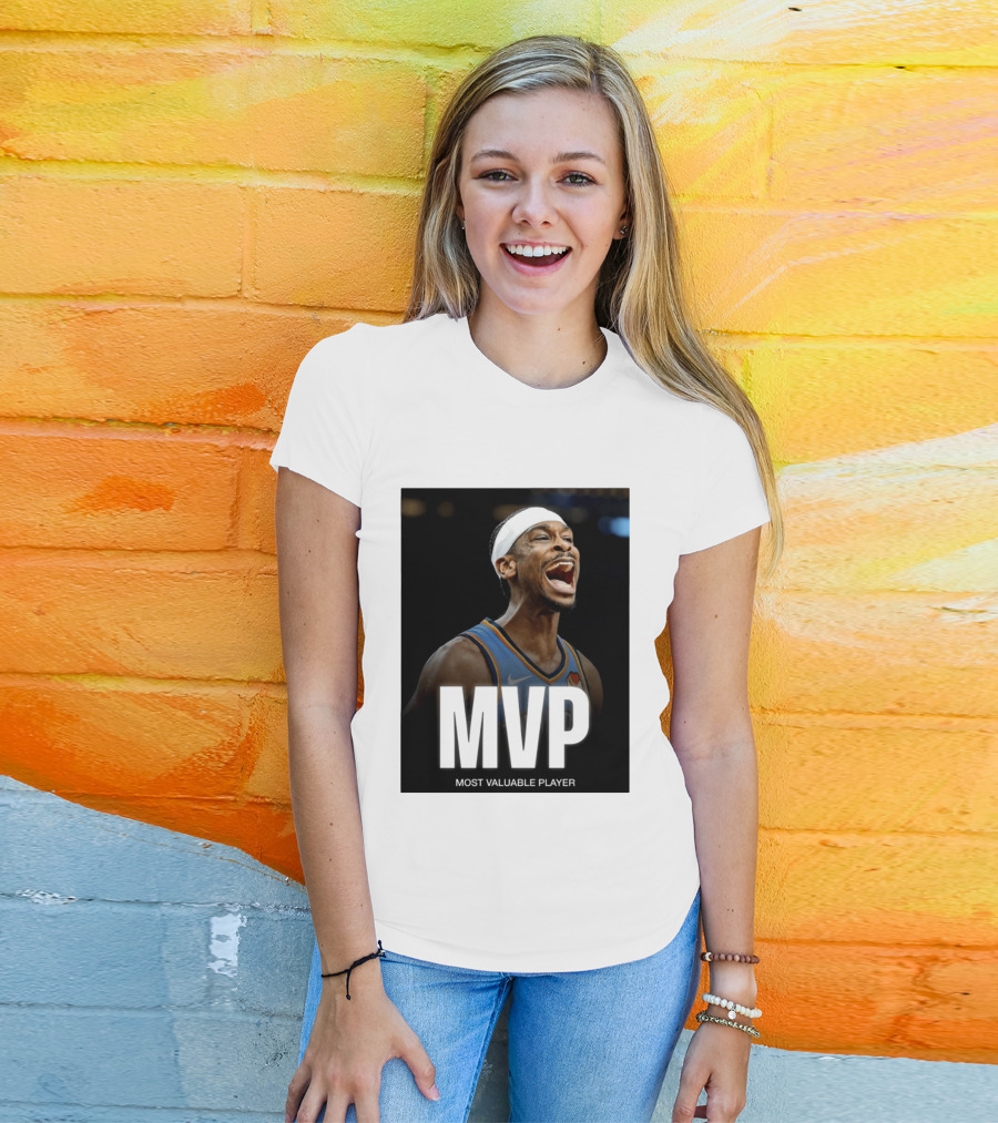Shai Gilgeous Alexander MVP Most Valuable Player OKC Thunder Celebration T-Shirt