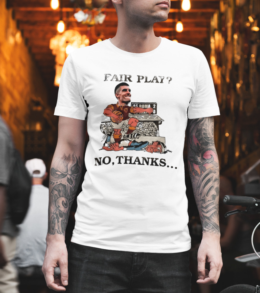 Gianluca Mancini AS Roma Fair Play No Thanks Comic T-Shirt