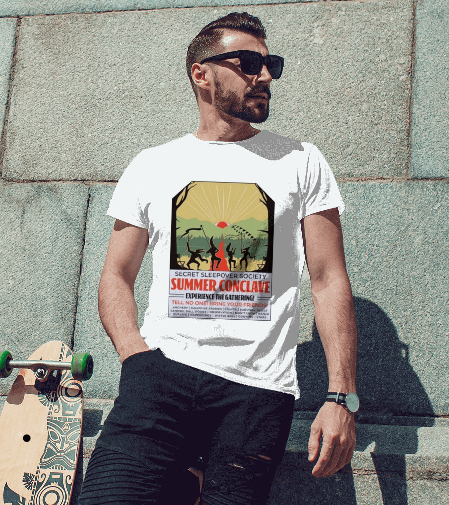 Secret Sleepover Society Summer Conclave Experience The Gathering Archery Campfire Stories Crafts Survival Skills T-Shirt
