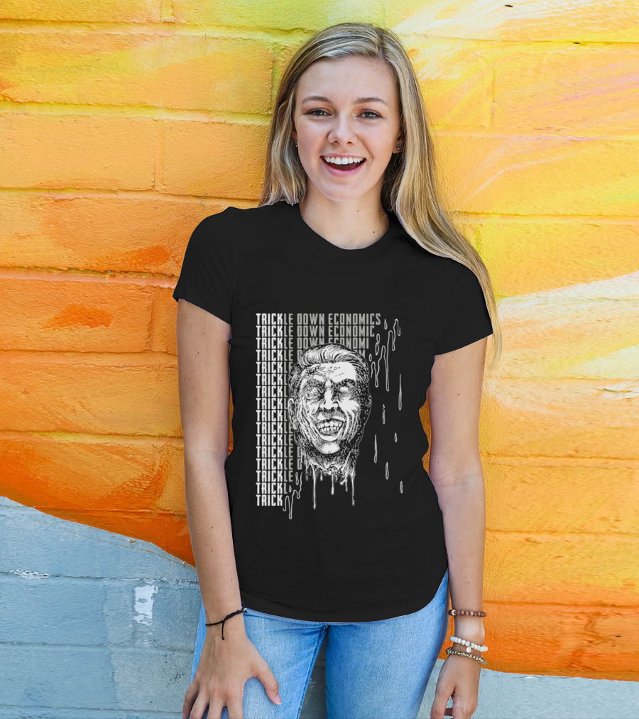 Trickle Down Economics Melting Face Concept T-Shirt