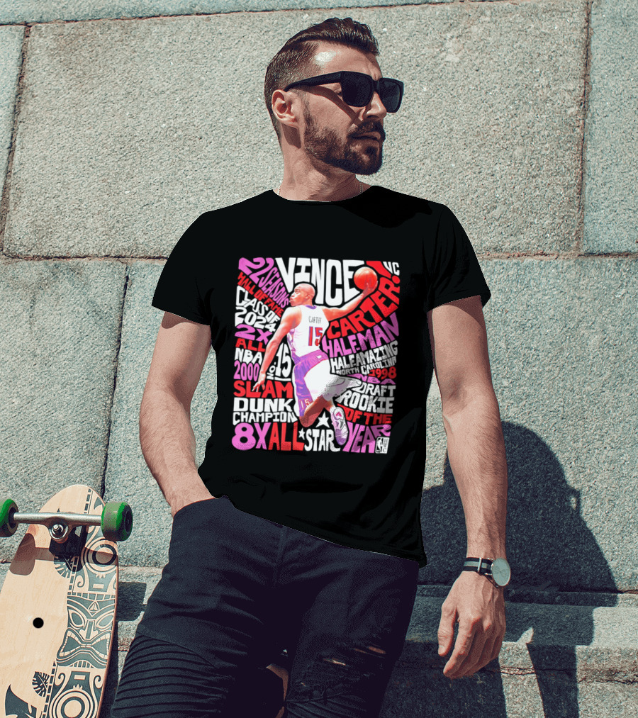 Vince Carter Toronto Raptors Slam Dunk Champion Half Man Half Amazing T-Shirt