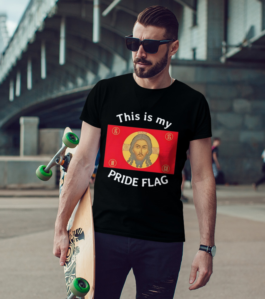 This Is My Pride Flag Jesus Icon Red Yellow T-Shirt