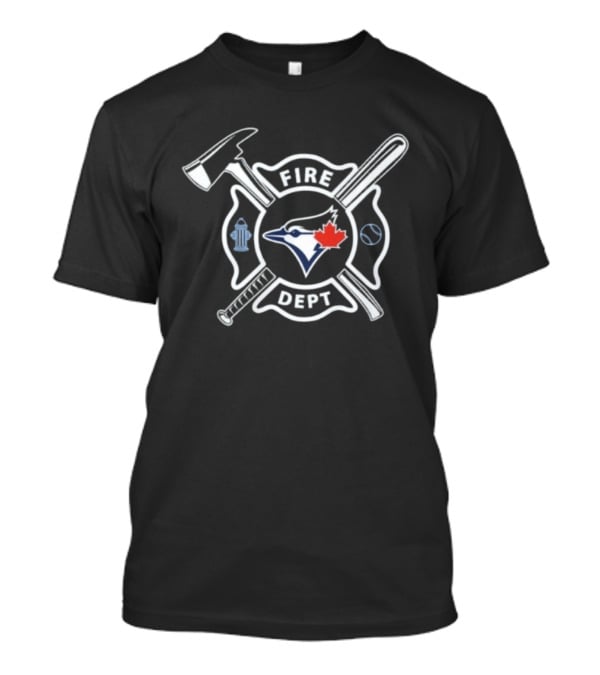 2026 Blue Jays Fire Dept Baseball Crossed Axe Bat Hydrant T-Shirt