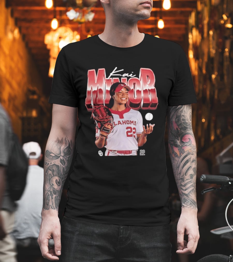 Kai Minor Oklahoma 22 Sooners Softball Player T-Shirt