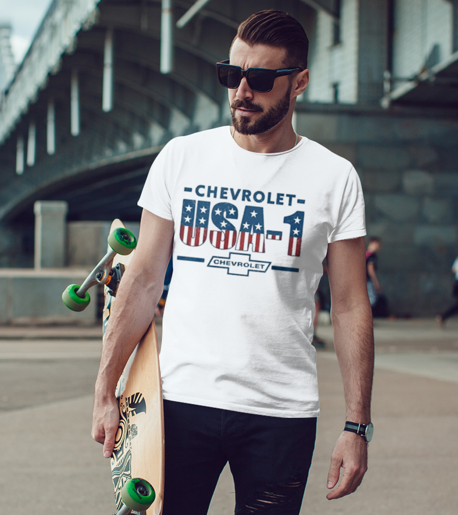Chevrolet USA 1 American Flag Stars And Stripes T-Shirt