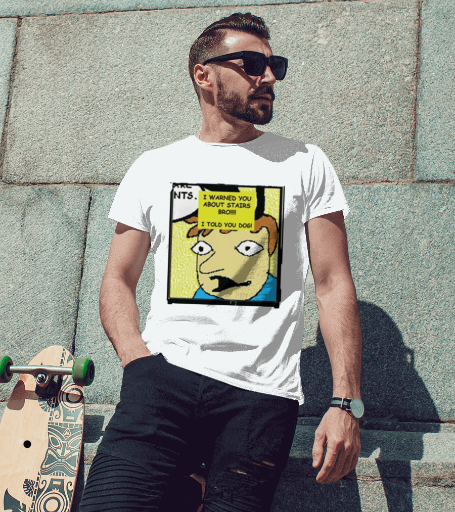 I Warned You About Stairs Bro I Told You Dog Meme Comic Panel T-Shirt
