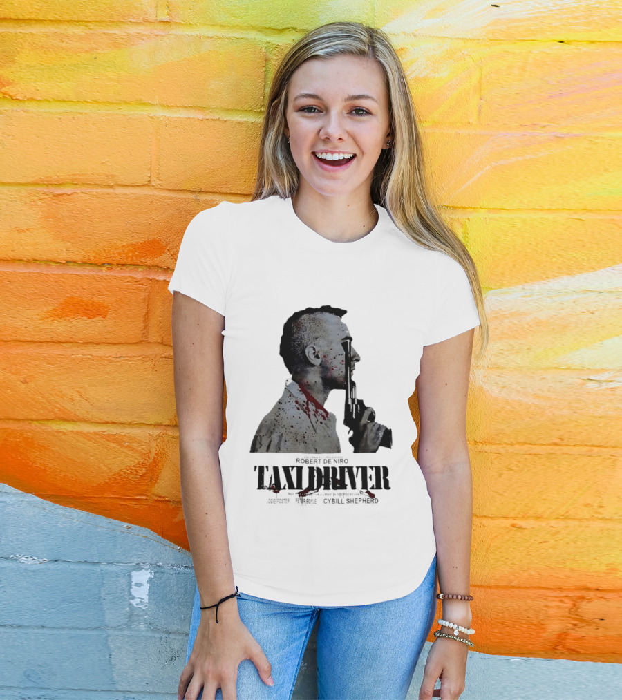 Taxi Driver Robert De Niro Travis Bickle Mohawk Gun Blood Splatter T-Shirt